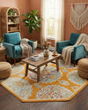 Arcadia Rugs Collection Area Rug -  Atlantis (Orange) Octagon Orange  lifestyle 39