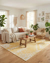 Desert Nomad Terrace Collection Area Rug - Sahara (Yellow) Rectangle Yellow  lifestyle 9