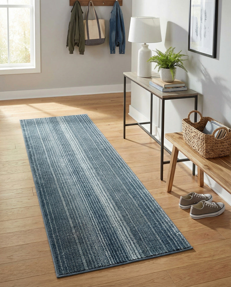 Jewel Oasis Collection Area Rug - Sapphire (Blue) Runner Blue  lifestyle 56