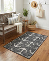 Seaside Haven Rugs Collection Area Rug - Sapphire (Charcoal) Rectangle Charcoal  lifestyle 17