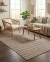 Seaside Stripes Collection Area Rug -  Boardwalk (Natural) Rectangle Natural  lifestyle 17