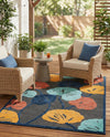 Caribbean Terrace Collection Area Rug -  Grenada Rectangle Charcoal  lifestyle 16