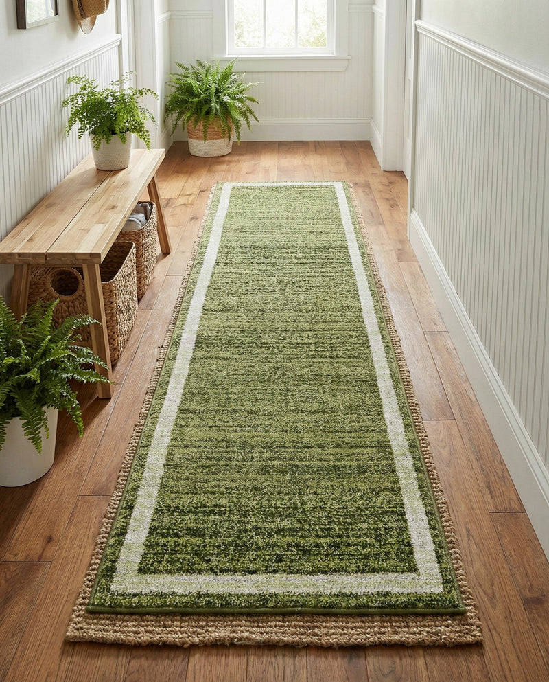 Studio Haven Collection Area Rug -  Alcove (Green) Runner Green  lifestyle 28