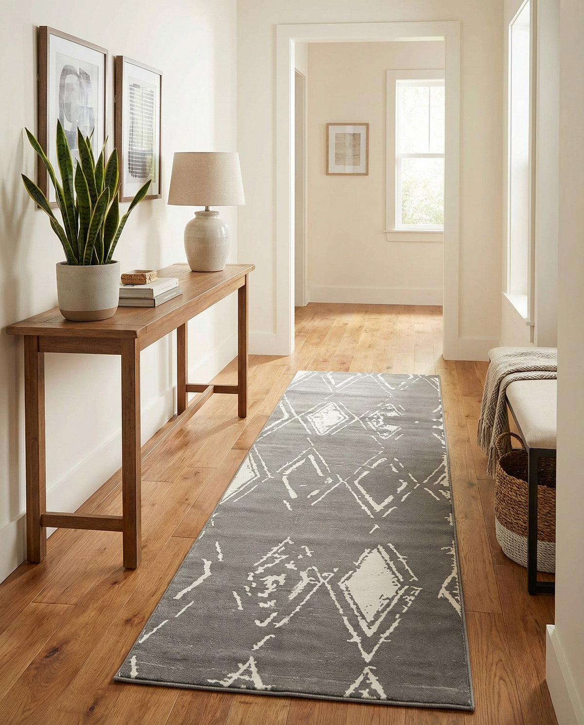Metro Heights Collection Area Rug -  Madison Runner Gray  lifestyle 119