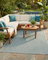 Urban Oasis Rugs Collection Area Rug -  Rooftop (Teal) Rectangle Teal  lifestyle 26