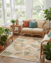 Coastal Terrace Collection Area Rug -  Driftwood Rectangle Ivory  lifestyle 47