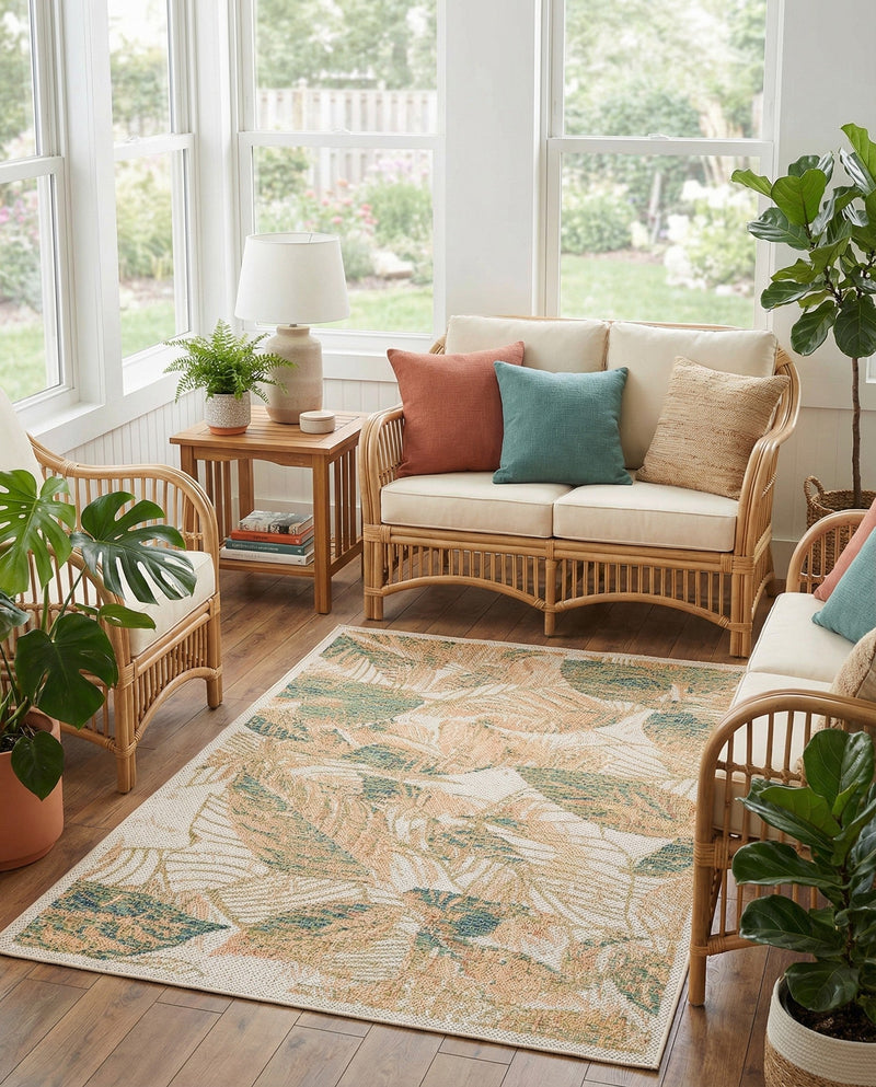 Coastal Terrace Collection Area Rug -  Driftwood Rectangle Ivory  lifestyle 47