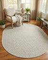 Urban Oasis Rugs Collection Area Rug -  Rooftop (Light Gray) Oval Light Gray  lifestyle 22