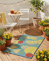 Coastal Terrace Collection Area Rug -  Cove Rectangle Blue  lifestyle 3