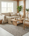Savannah Threads Collection Area Rug -  Thar Rectangle Gray and Ivory  lifestyle 24