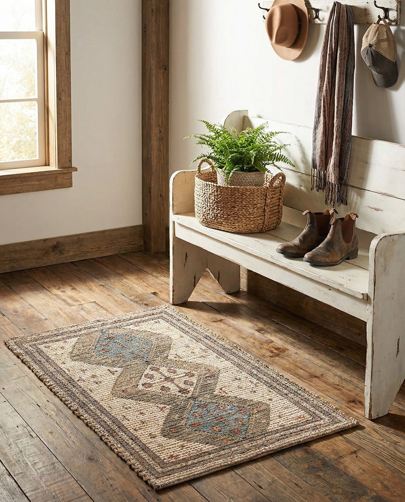 Savannah Threads Collection Area Rug -  Pampas Rectangle Beige  lifestyle 7