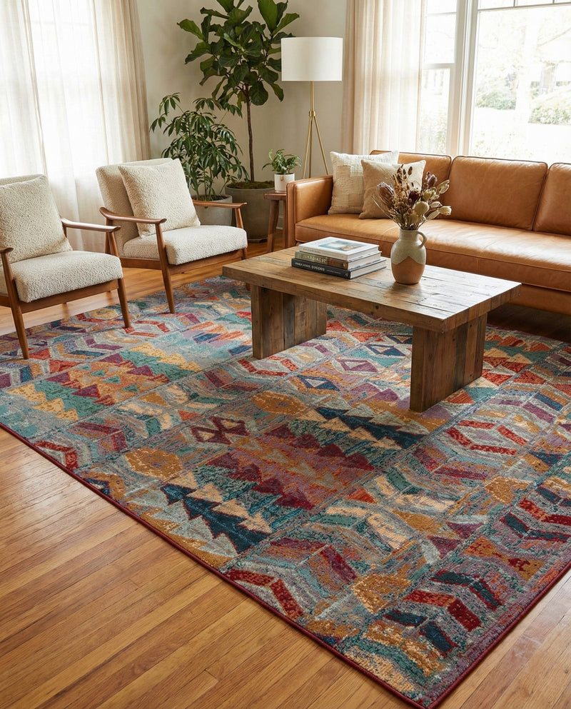 Urban Terrace Collection Area Rug -  Arcade Rectangle Multi  lifestyle 25