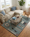 Seaside Haven Rugs Collection Area Rug -  Anchorage Rectangle Blue  lifestyle 19