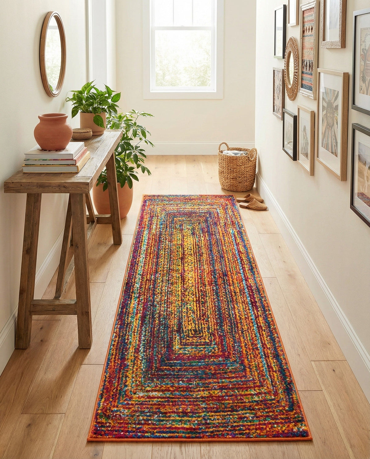 Caribbean Cove Collection Area Rug -  Martinique Runner Multi  lifestyle 37