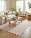 Seaside Stripes Collection Area Rug -  Boardwalk (Red) Rectangle Red  lifestyle 13