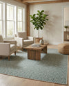 Urban Oasis Rugs Collection Area Rug -  Rooftop (Teal) Rectangle Teal  lifestyle 21