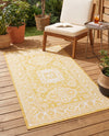 Tribal Terrace Treasures Collection Area Rug -  Incan Isle (Yellow) Rectangle Yellow  lifestyle 36
