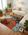 Outdoor Marrakesh Collection Area Rug -  Tetouan Square Multi  lifestyle 69