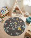 Wonder Tykes Collection Area Rug -  Carnival Round Charcoal Gray  lifestyle 27