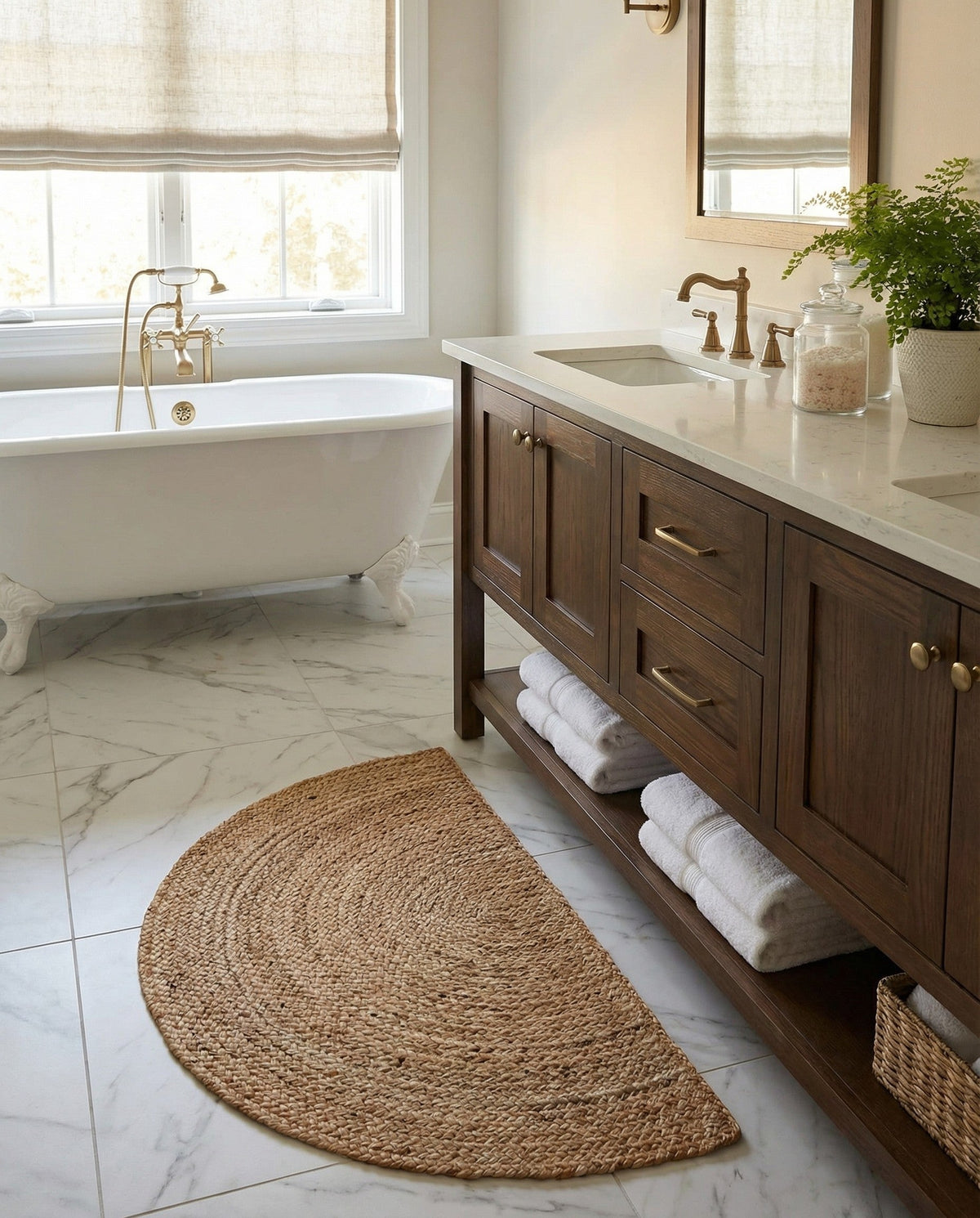 Woven Seaside Jute Collection Area Rug - Savannah (Natural) Hearth Natural  lifestyle 113