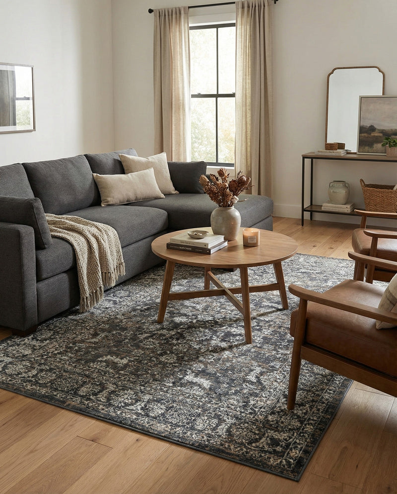 Metro Heights Collection Area Rug -  Astoria Rectangle Navy Blue  lifestyle 36