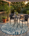 Savannah Escape Collection Area Rug -  Masai Round Navy Blue and Ivory  lifestyle 54