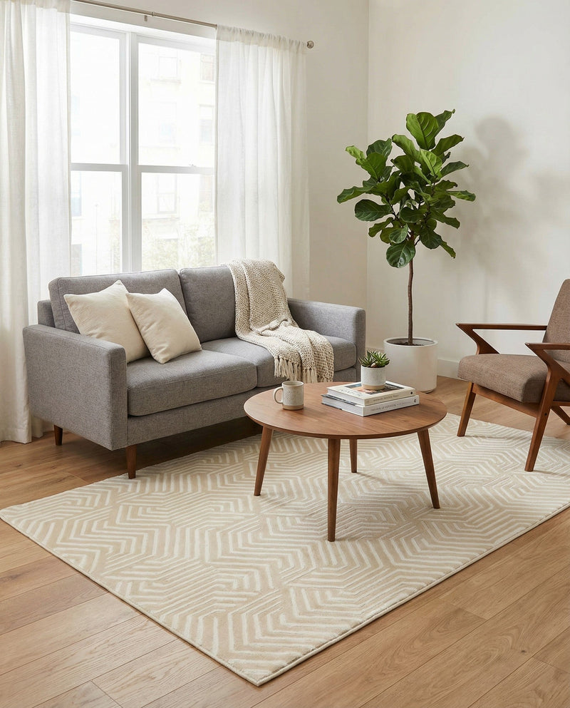 Aravalli Collection Area Rug - Udaipur Rectangle Ivory White  lifestyle 34