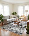 Meadow Breeze Collection Area Rug -  Bluebell Rectangle Charcoal  lifestyle 12