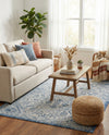 Tribal Terrace Treasures Collection Area Rug - Mayan Marina (Blue) Rectangle Blue  lifestyle 16