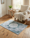 Laguna Sands Collection Area Rug - Catalina Rectangle Teal Ivory  lifestyle 39