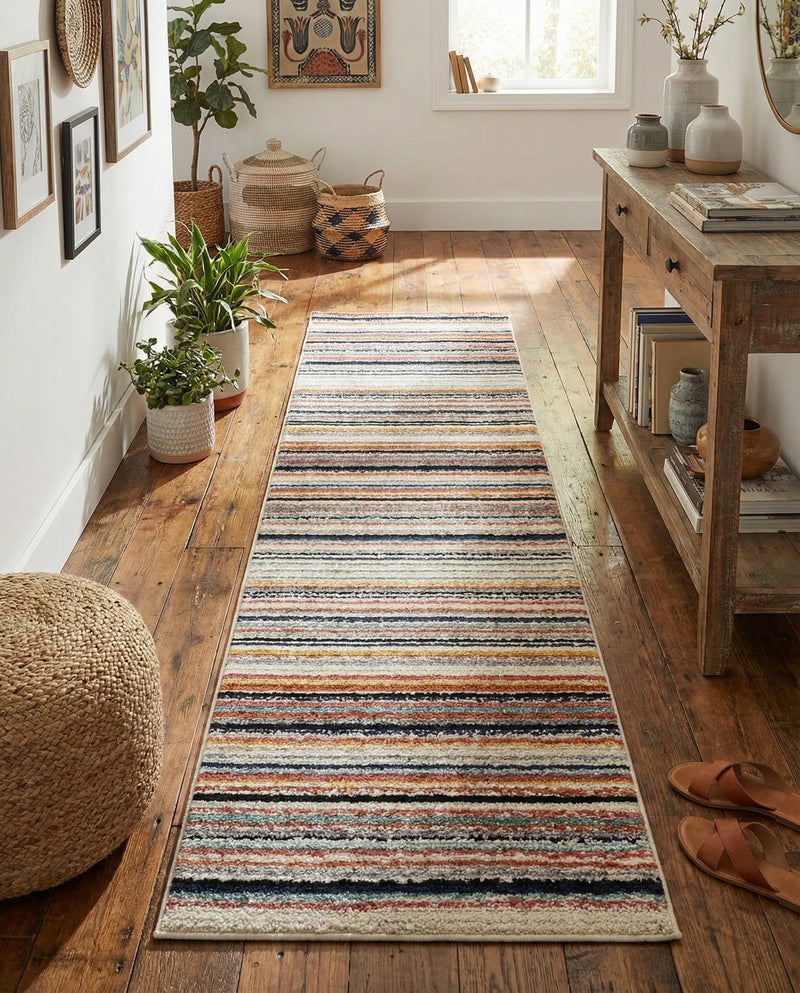 Marrakech Mosaic Collection Area Rug - Casablanca Runner Ivory  lifestyle 44