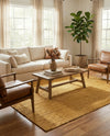 Woven Seaside Jute Collection Area Rug - Savannah (Yellow) Rectangle Yellow  lifestyle 18