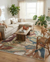 Coastal Terrace Collection Area Rug -  Wavecrest Rectangle Multi  lifestyle 8