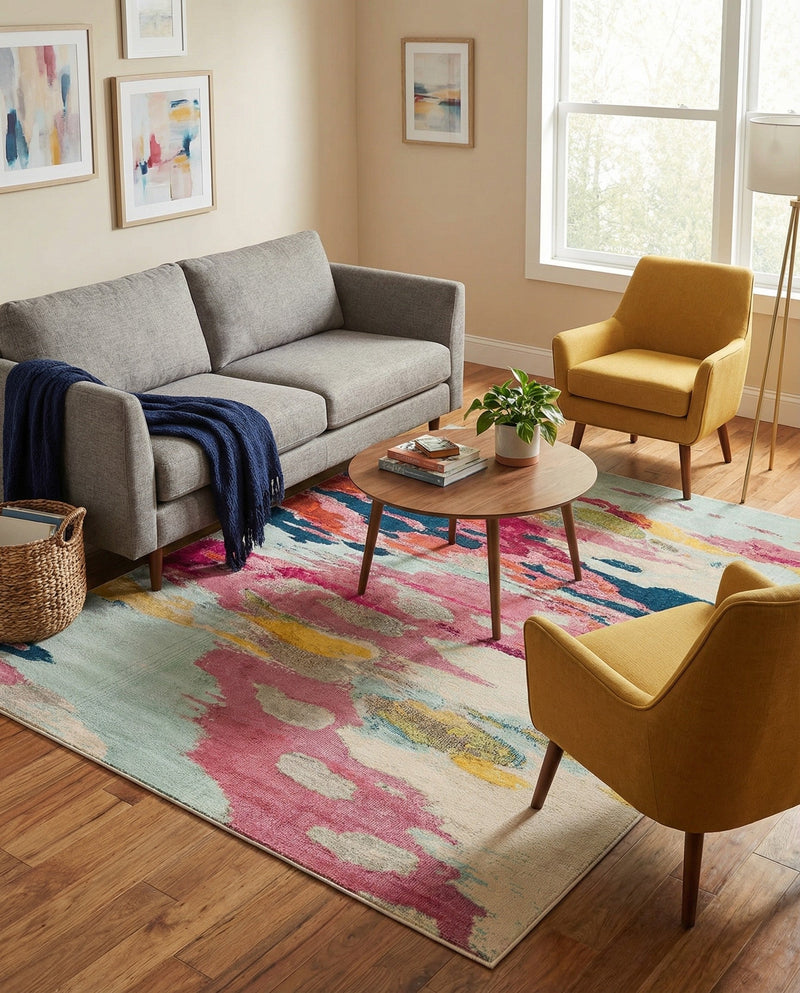 Marrakesh Elegance Collection Area Rug -  Skhirat Rectangle Pink  lifestyle 14