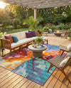 Urban Terrace Collection Area Rug -  Laneway Rectangle Multi  lifestyle 46
