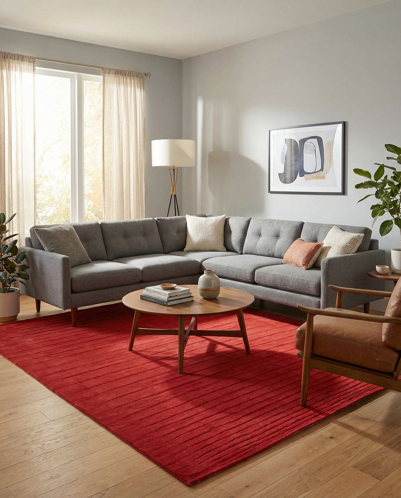 Soho Elegance Collection Area Rug - Chelsea (Burgundy) Rectangle Burgundy  lifestyle 12