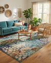 Venetian Tapestry Collection Area Rug - Murano Rectangle Blue  lifestyle 37