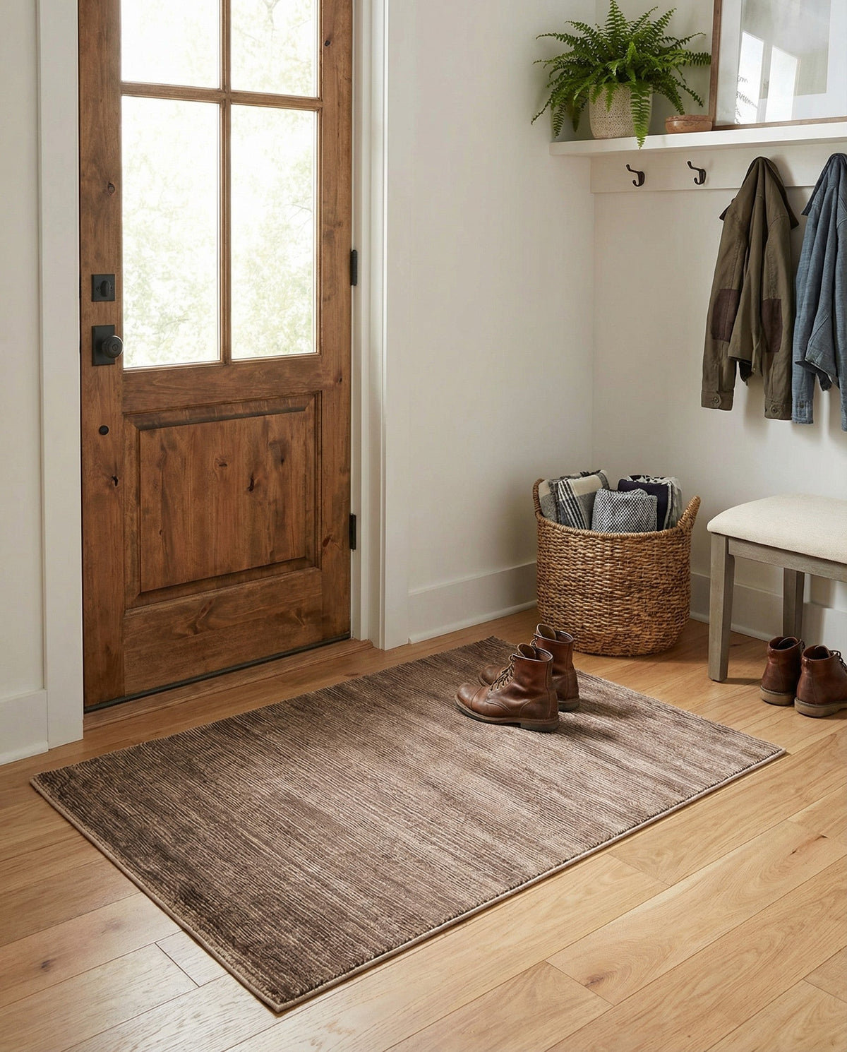Bloomsbury Elegance Collection Area Rug -  Kensington (Brown) Rectangle Brown  lifestyle 3