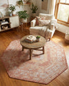 Patio Heritage Collection Area Rug -  Augusta (Rust Red) Octagon Rust Red  lifestyle 11