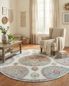 Arcadia Rugs Collection Area Rug -  Atlantis (Cream) Round Cream  lifestyle 64