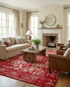 Georgetown Rugs Collection Area Rug - Dupont (Red) Rectangle Red  lifestyle 14
