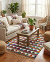 Tulum Trellis Collection Area Rug - Mysore Rectangle Multi  lifestyle 12