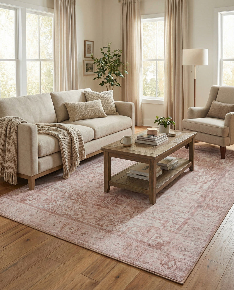 Heritage Elegance Collection Area Rug -  Windsor (Beige) Rectangle Beige  lifestyle 10