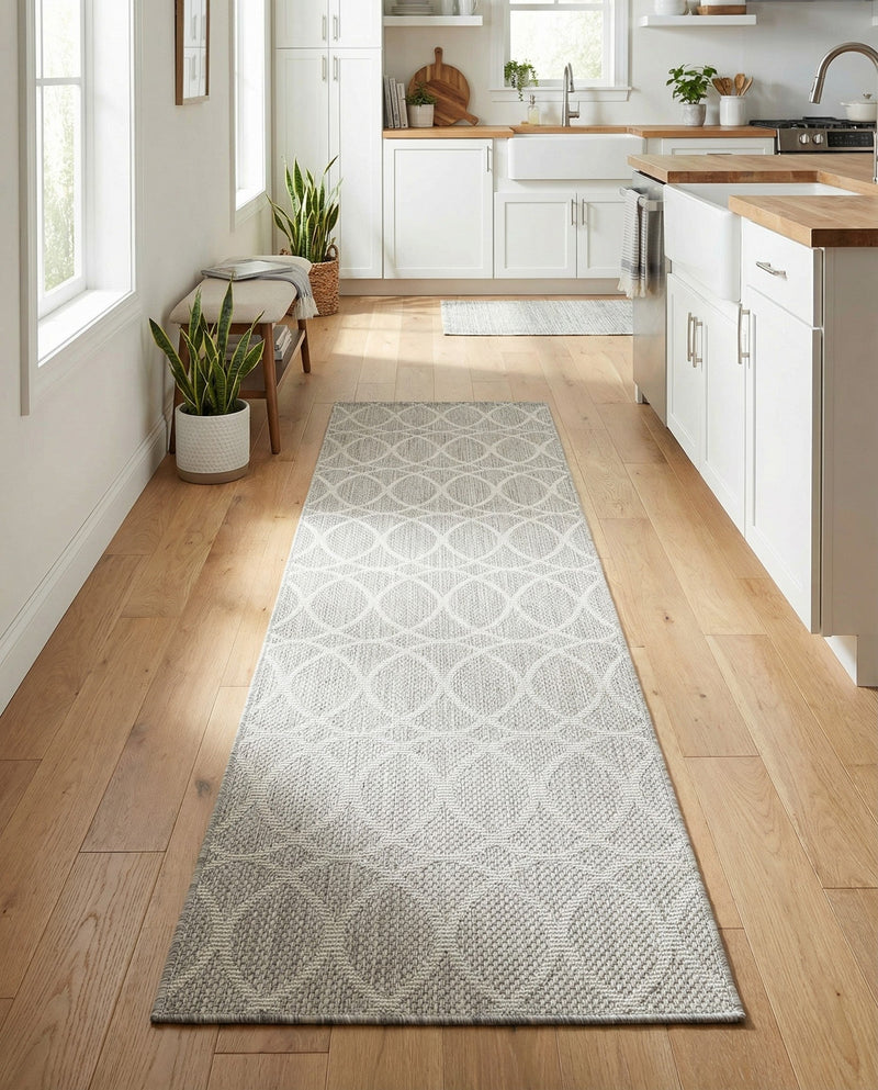 Savannah Pergola Collection Area Rug -  Pavilion (Light Gray) Runner Light Gray  lifestyle 44