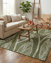Seaside Blooms Collection Area Rug -  Evergreen (Green) Rectangle Green  lifestyle 16