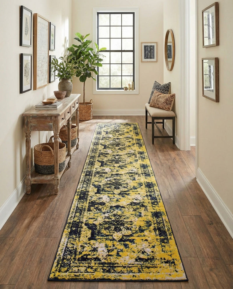 Riviera Elegance Collection Area Rug -  Menton (Navy Blue) Runner Navy Blue  lifestyle 26