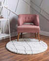Cozy Haven Shag Collection Area Rug - Serenity (Ivory) Round Ivory  lifestyle 66