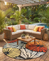 Outdoor Marrakesh Collection Area Rug -  Tetouan Round Multi  lifestyle 72