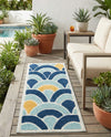 Caribbean Terrace Collection Area Rug -  Barbados Runner Blue  lifestyle 37