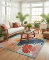 Seaside Blooms Collection Area Rug -  Tranquil Rectangle Multi  lifestyle 34